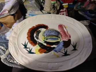 Ceramic Turkey/ Ham Plate