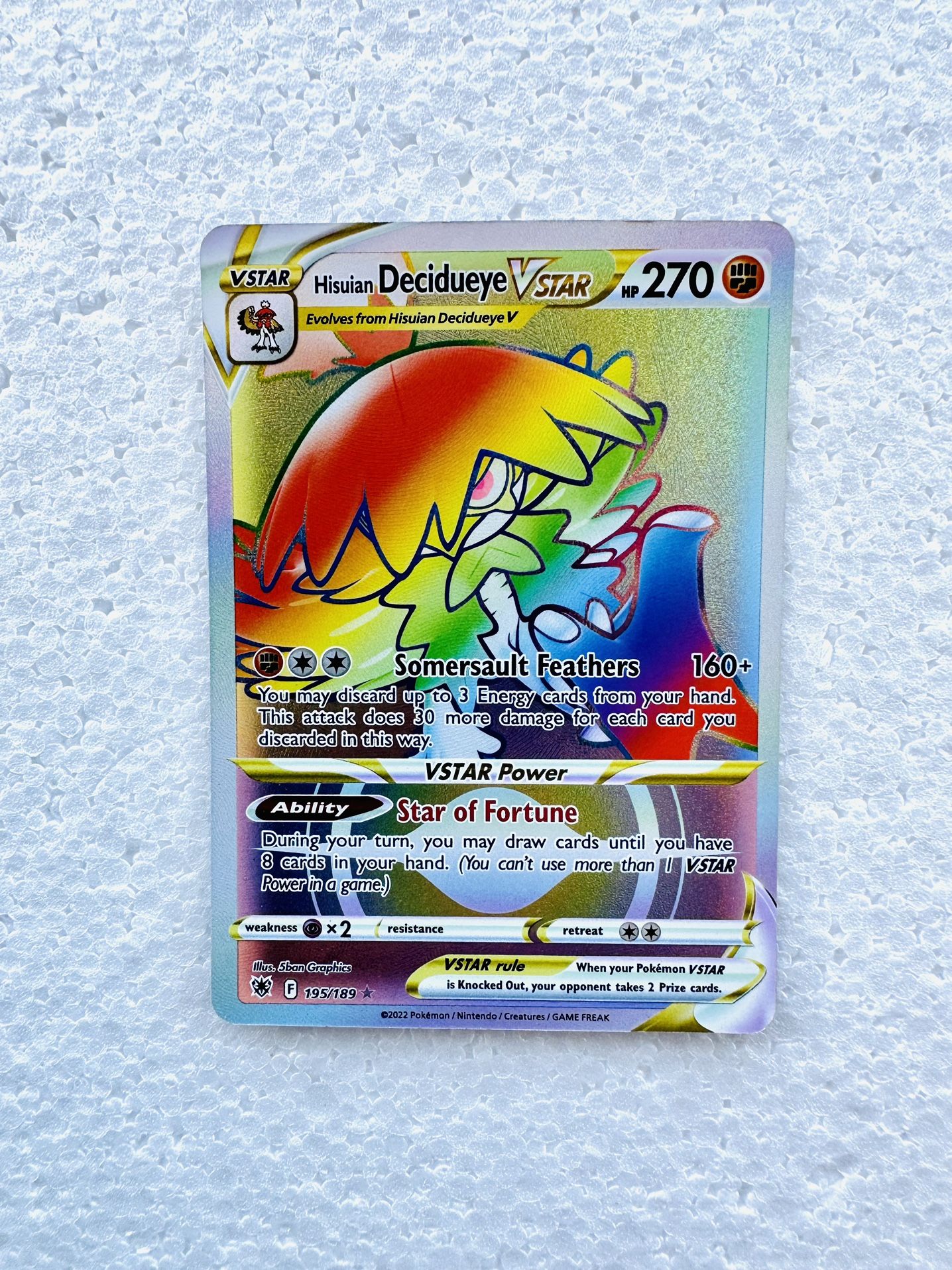 hisuian decidueye pokemon card V - 083/189 - Astral Radiance Hisuian Decidueye VSTAR270 HP 2022 Pokemon Japanese Sword &