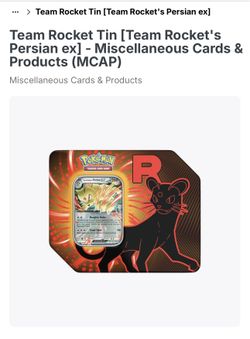 Pokemon Team Rocket Tin