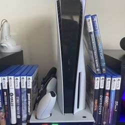 Ps5 Disc Version + Wheel/Pedals/Shifter /Stand + Cooler + Games