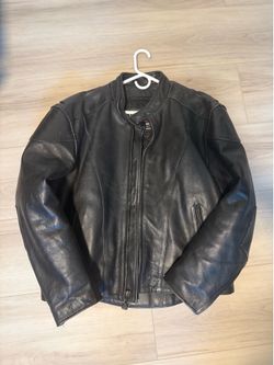 River Road Leather Motorcycle Jacket - Men's Size 46