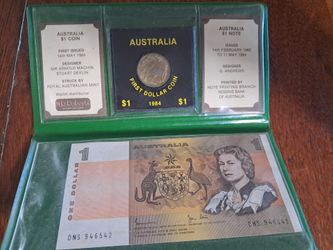 Australia last note first $1 coin set