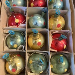 Vintage From 70’s Hand Made Christmas Ornaments Made In Poland 