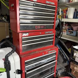 Red Dewalt Tool Box 3 Section 