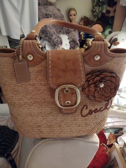 Coach Summer/Spring Woven Handbag