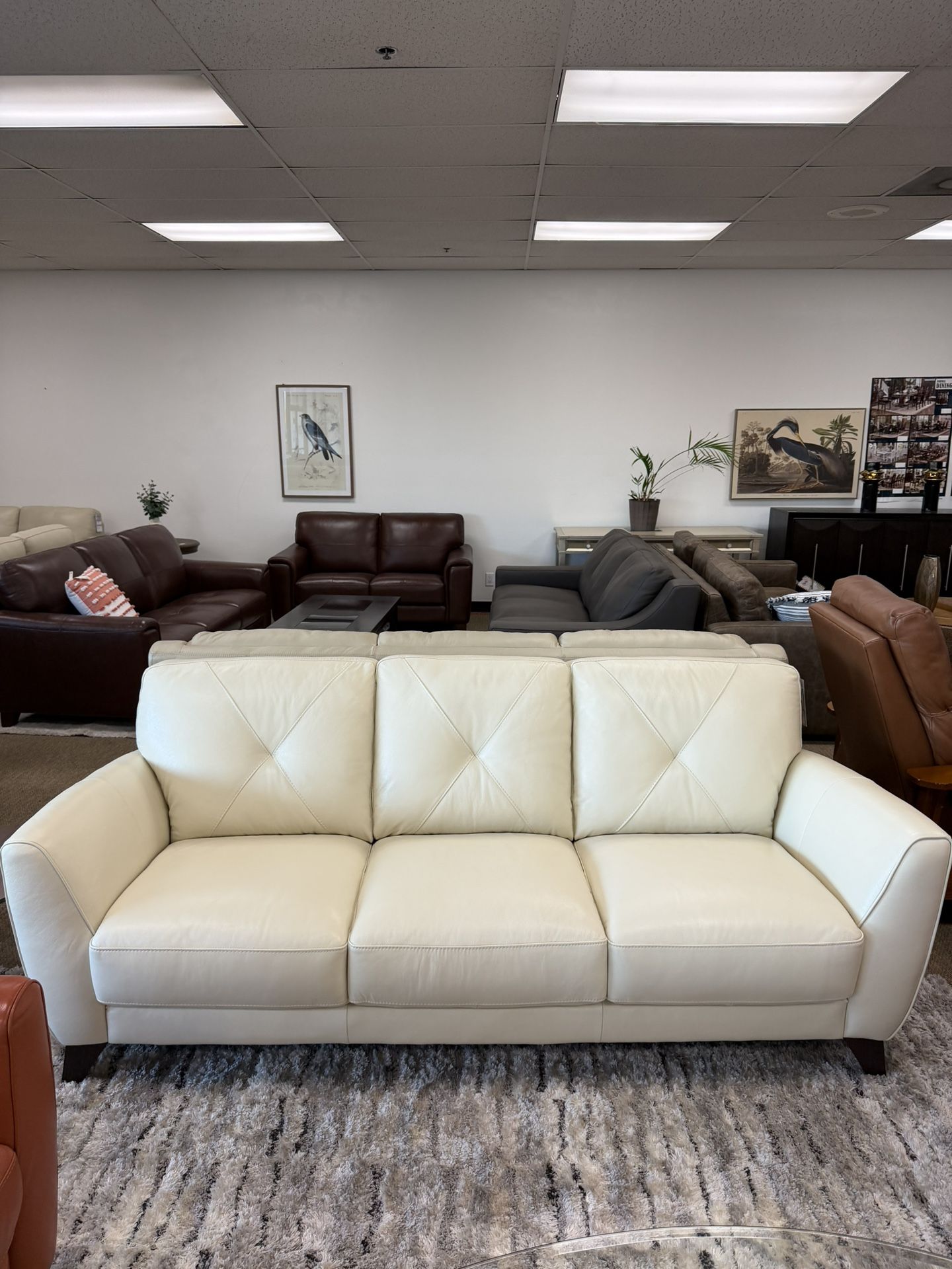 100% Real Leather Sofa-Myia