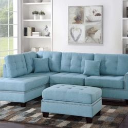 Sectional With Ottoman Set 