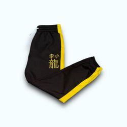 DGK x Bruce Lee black & yellow tapered track pants men’s medium 