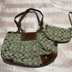 Coach Bag And Mini Wristlet