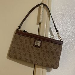 Dooney And Bourke Logo Canvas Wristlet 