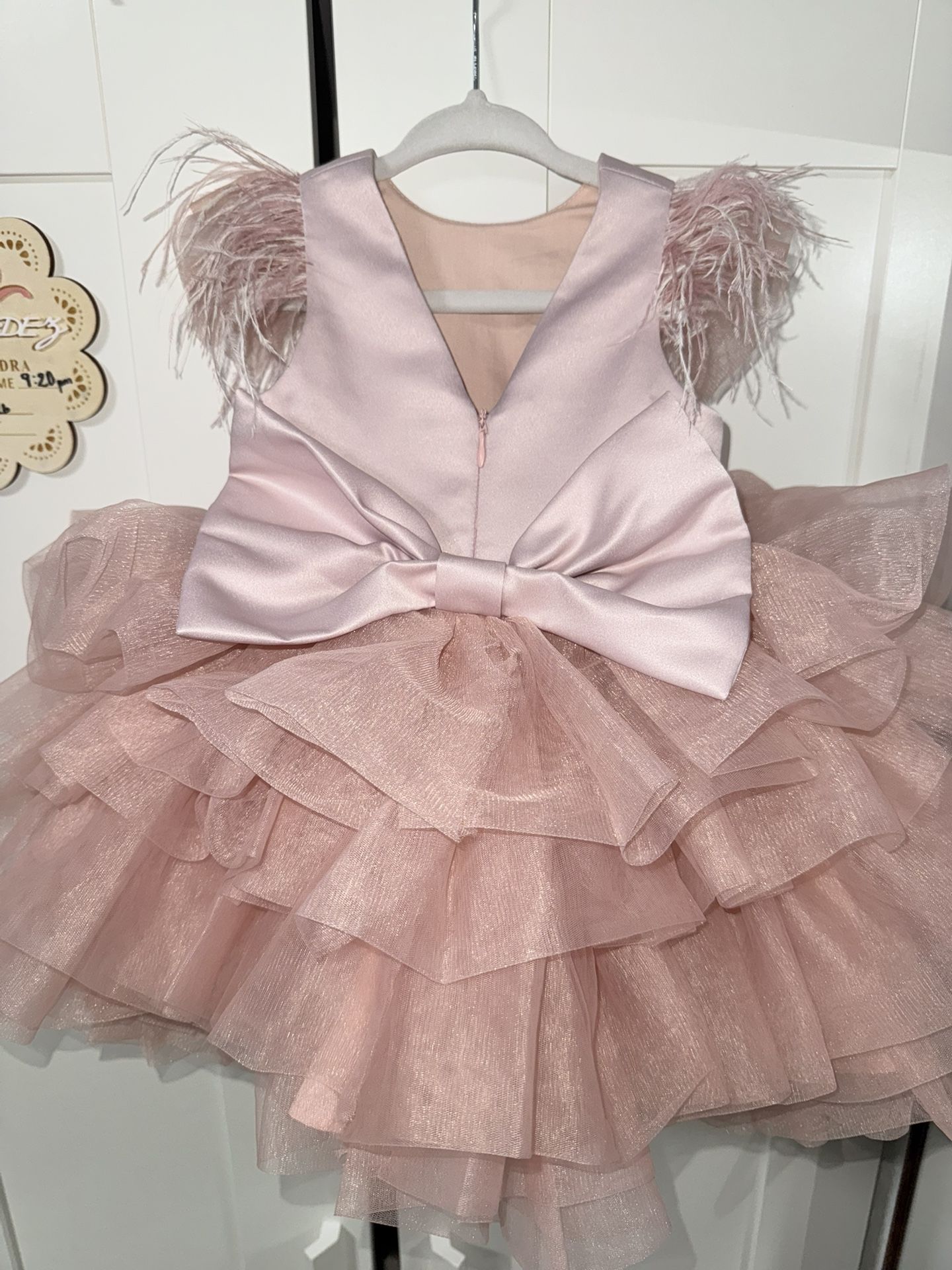 Vestido Para Niña De 6-9 Meses Elegante Buen Estado Usado Dos Veces Para Fotos