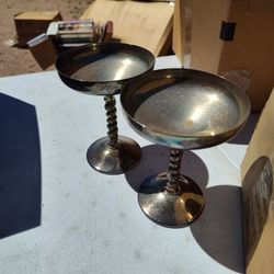 Silver Champagne Goblets 