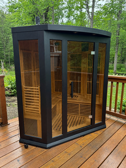 Maxxus 3-Person Corner Infrared Sauna in like new condition