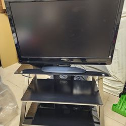42” Philips TV + Modern Glass Stand (Z-Line) Bundle– HDMI Ready