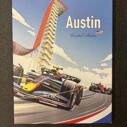 Austin F1 Race Car Canvas Art 12x16-inch