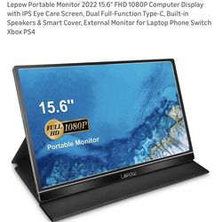 📱 Lepow 15.6” Portable Monitor – Full HD 1080P (Like New)