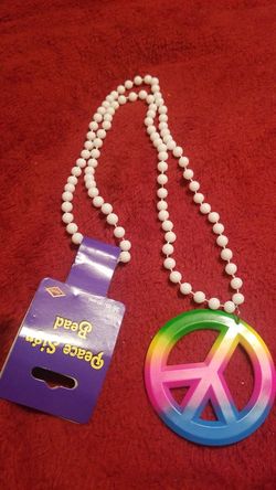 New! Generation Hippie Peace Bead Necklace