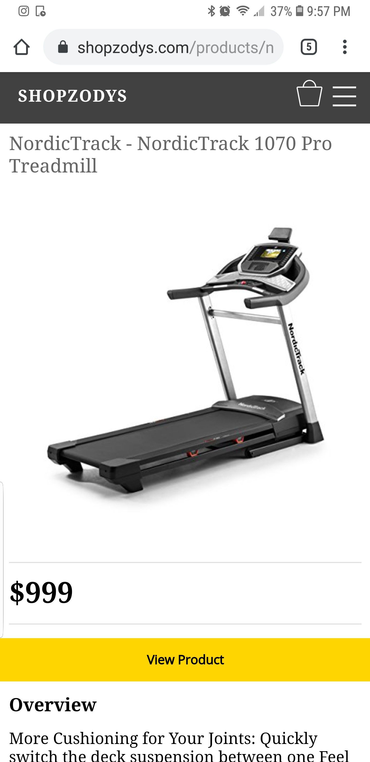 Nordictrack C 1070 pro treadmill