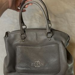 Coach Leather Gray Handbag