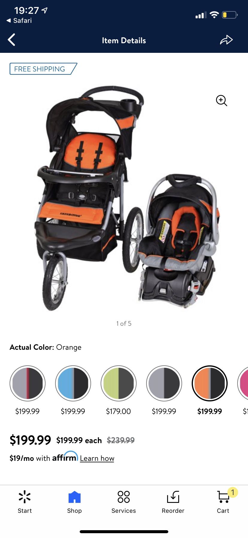 Baby Trend car seat, stroller