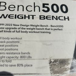 bench 500 Weight Bench Open Box