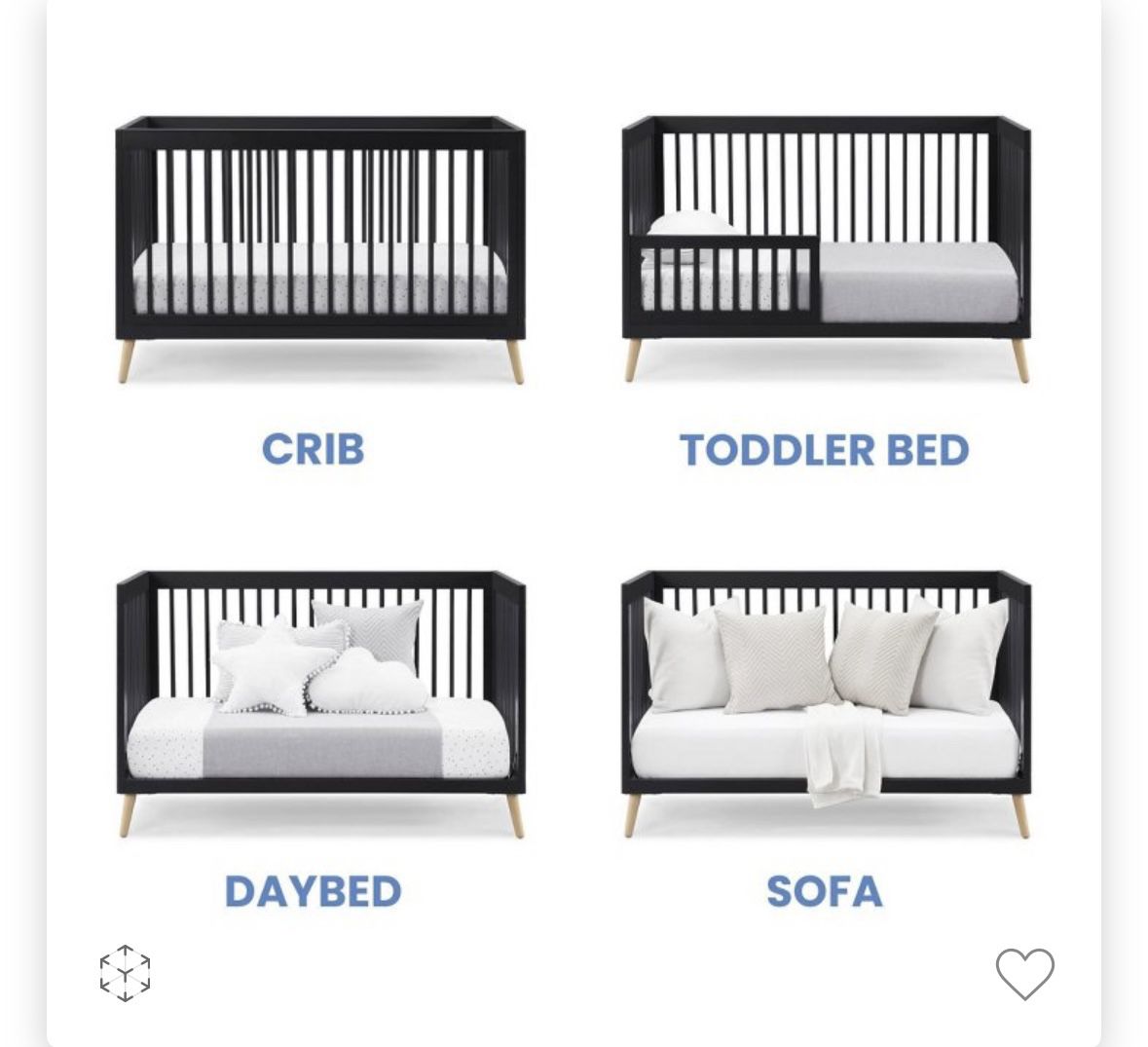 Baby Crib With Mattress  Included 