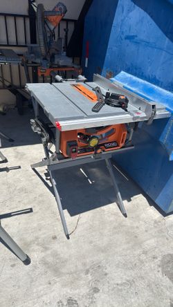 Ridgid 10 inch table saw with stand