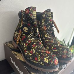 DS TIMBERLAND ATMOS FABRICK BLACK 6 IN BOOT SZ 13 MM supreme