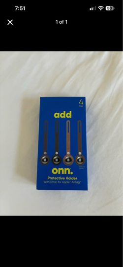 ONN Protective Holder Strap for Apple Air Tag 4 Pack - NEW