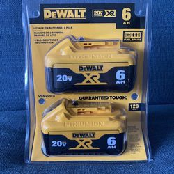 DEWALT XR BATTERIES  DRILL  6.0 Ah ( 2 In The Pack )