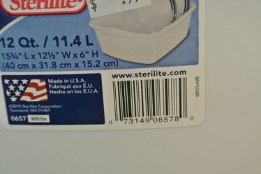 Sterilite 12 Qt. /11.4 L Dishpan, White