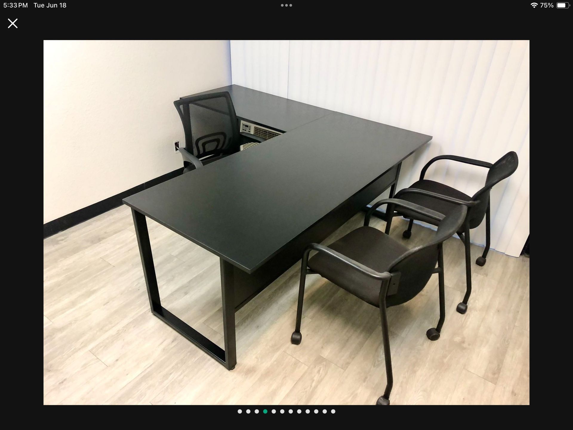 CB Executive Modern L Shape Desk Office Desk, Computer Desk, Office Desk, Small Desk, Wood Desk, Custom Desk, Metal Desk, Office Furniture,