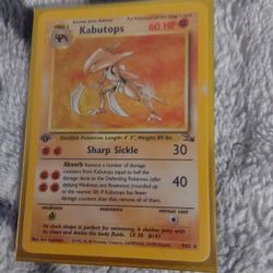  1999 Pokémon Fossil set Kabutops card (#9/62)