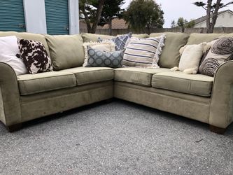 Seafoam sectional w bed inside only $650 Macy’s brand