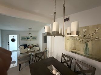 Brushed Nickel Multi-Light Pendant Chandelier