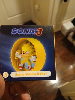 2024 McDonalds Happy Meal Toy Sonic 3 Sonic Yellow Roller #3 Collectible New