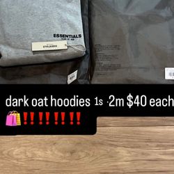 dark oat essential hoodies