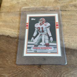 1989 Topps Traded Deion Sanders Raw Card
