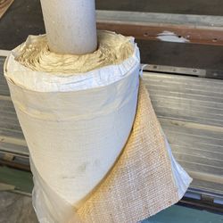 7” thick X 4ft. wide roll of grasscloth. 300.00