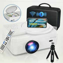 HD Bluetooth Projector With Built In DVD Player 