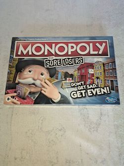 Monopoly For Sore Losers Board Game (Don't Get Sad Get Even) In Excellent New Condition (Is Complete Nothing Missing)