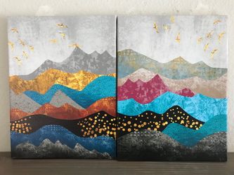 2 colorful canvas