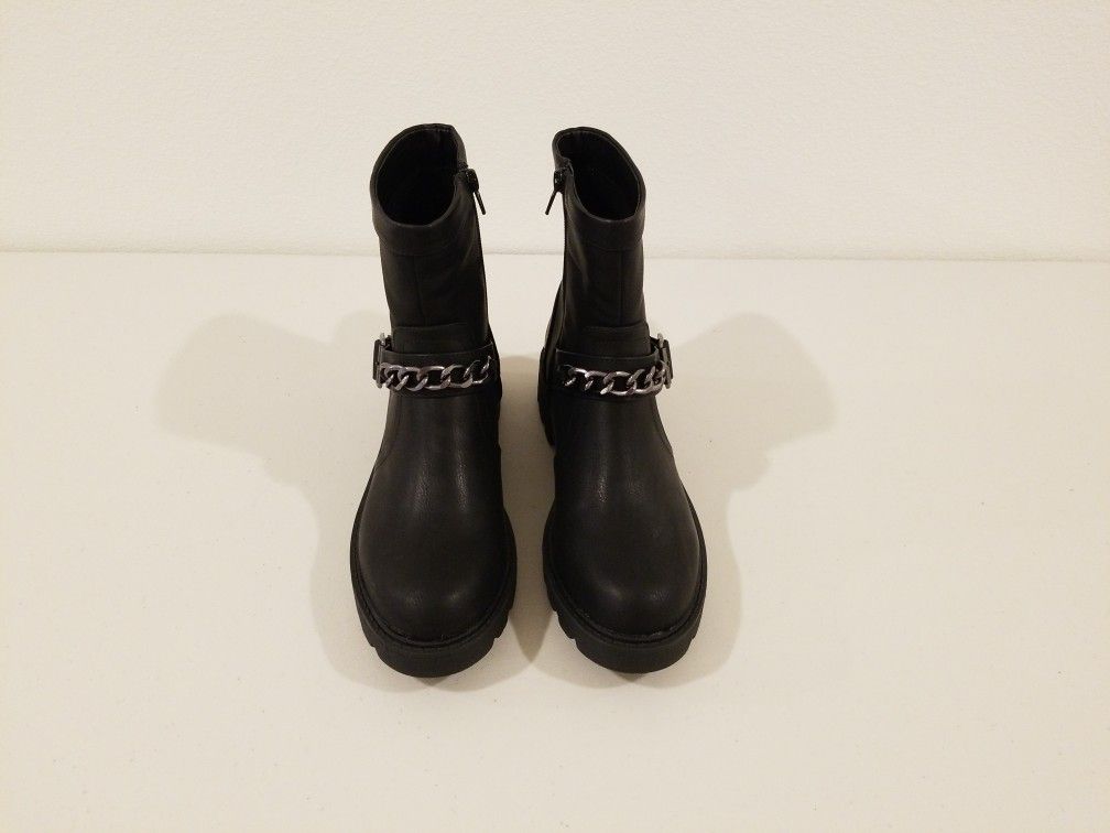 WOMEN'S XOXO 7.5 BLACK LEATHER CALF BOOT