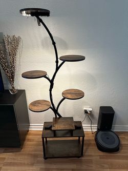 Multi-Tier Plant Stand with Grow Light