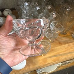 Clear Glass Footed Dessert Cup