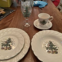 Holiday Dish Set/ Glassware + Serving Pieces