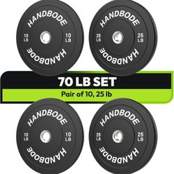 2-Inch Weight Plates High Bounce, Olympic Bumper Plate Set 45/100/160/190/260/300lb, Colored Weight Plates Set for Home Gym, Barbell Weights Rubber St