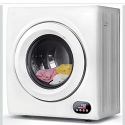 Secadora de Ropa Portátil de 2.65 Pies Cúbicos de 1400W Con Tambor De acero Inoxidable   Carga frontal Por Volteo panel Táctil  LCD 