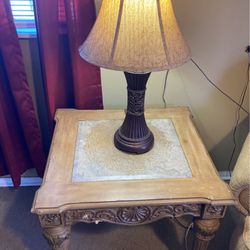 2 End Tables With Matching Lamps $150