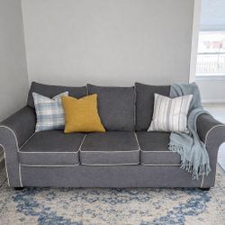 Large Gray 3 Seat Sofa Couch (Can deliver🚗)